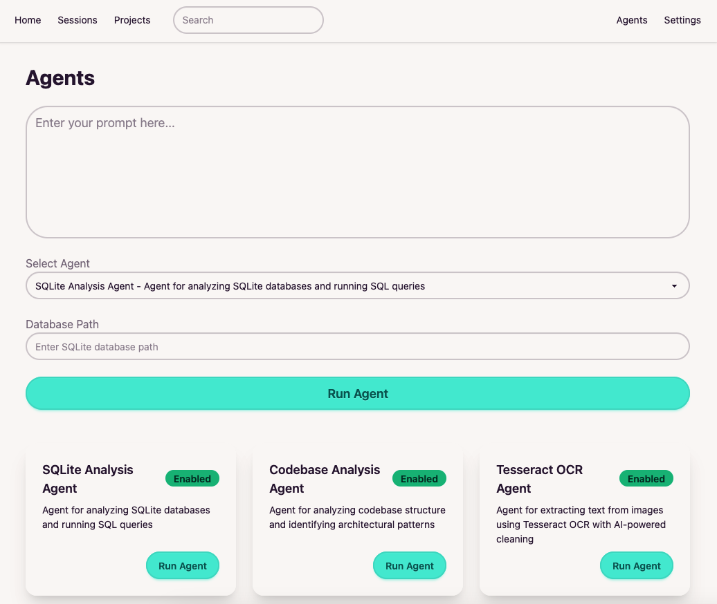 Multiple agents in nocodo